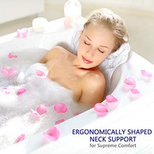 Load image into Gallery viewer, Luxury Bath Pillow Bathtub Pillow - Bath Tub Cushion for Head, Neck, Shoulder and Back Support, Hot Tub Head Rest Bath Accessories for Women & Men, Relaxation Spa Gifts Home and Travel