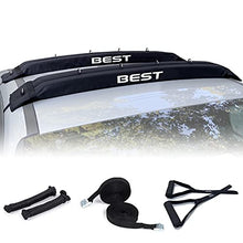 Load image into Gallery viewer, Best Marine Kayak Roof Rack Pads. 38" Universal Roof Rack Carrier for Kayaks, Canoe, SUP Paddle Board, Surfboard & Luggage. XL Kayak Accessories for Car & SUV Without Cross Bars. Straps Included.