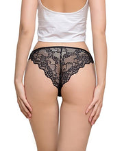 Load image into Gallery viewer, Solavia 6 Pack of Lace Panties for Women, Soft Stretch No Show Tanga, Sexy Cheeky Underwear, Seamless Front Design