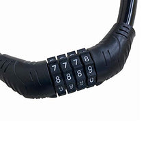 Load image into Gallery viewer, Bike Cable Lock, 4 Digit Resettable Combination Cable Lock for Bicycle,Without Mounting Bracket ,2 Feet x 1/2 Inch (Black)