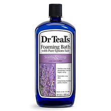 Load image into Gallery viewer, Dr Teal’s Foaming Bath with Pure Epsom Salt, Soothe & Sleep with Lavender, 34 fl oz, Purple