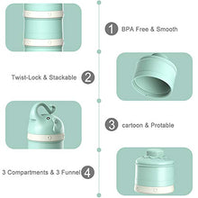 Load image into Gallery viewer, 1.ORIY Baby Milk Powder Formula Dispenser,Large Capacity,Non-Spill Twist-Lock Stackable Milk Powder Formula Container and Snack Storage for Travel,Powder Leakage Free,BPA Free,3 Compartment,Green