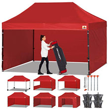 Load image into Gallery viewer, ABCCANOPY Heavy Duty Ez Pop up Canopy Tent with Sidewalls 10x15, Red