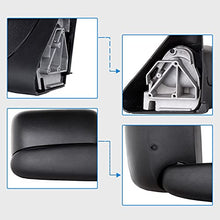 Load image into Gallery viewer, ECCPP Black Manual Adjusted Side View Mirror Tow Towing Mirrors Left & Right Pair Set Replacement fit for 94-01 Dodge Ram 1500, 94-02 Ram 2500 3500 Truck