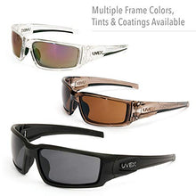 Load image into Gallery viewer, Uvex by Honeywell Hypershock Safety Glasses, Clear Frame with Red Mirror Lens & Anti-Scratch Hardcoat (S2974)