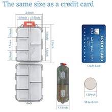 Load image into Gallery viewer, 4 Pack Pill Case Portable Small Weekly Travel Pill Organizer Portable Pocket Pill Box Dispenser for Purse Vitamin Fish Oil Compartments Container Medicine Box by M MUCHENGBAO