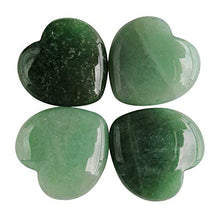 Load image into Gallery viewer, Loveliome 4 Pcs Natural Green Aventurine Love Heart Palm Stone Reiki Balancing Worry Stone(1 Inch)