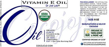 Load image into Gallery viewer, Organic Vitamin E Oil - USDA Certified 100% Natural, 43,000 IU Non-GMO Vegan Cruelty-Free Bulk For Face Skin Hair Body Nails Cuticles Locs - Hydrating Nourishing Moisturizing Packaging May Vary (8 oz)