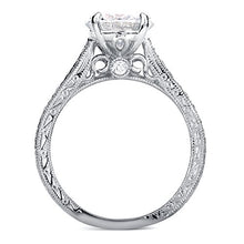 Load image into Gallery viewer, Kobelli Antique Style Moissanite Engagement Ring 1 1/2 CTW 14k White Gold, Size 6.5