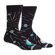Load image into Gallery viewer, Sock It To Me Men's Glow In The Dark Space Travel Crew Socks