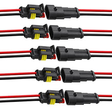 Load image into Gallery viewer, 20 Kits 2 Pin Wire Connector 16-22 AWG Automotive Electrical Connectors Groups 2 Pin Wire Plug Connector Replacement