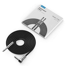 Load image into Gallery viewer, Guitar Cable 10ft New bee Electric Instrument Cable Bass AMP Cord for Electric Guitar, Bass Guitar, Electric Mandolin, Pro Audio (Right Angle to Straight, Black)