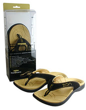 Load image into Gallery viewer, Neat Feat Men's Zori Sport Orthotic Slip-on Sandals Flip Flop, Black/Tan, 7 D US