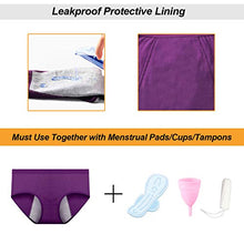 Load image into Gallery viewer, JOJOQUEEN Women's Cotton Underwear,Mid Waist Solid Color Ladies Underwear Briefs Multipack Menstrual Panties for Women