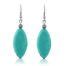 Load image into Gallery viewer, Gem Stone King 24inches Simulated Turquoise Howlite Necklace with Heart Shape Pendant & Earring Set