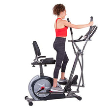 Load image into Gallery viewer, Body Champ 3-in-1 Home Gym, Upright Exercise Bike, Elliptical Machine & Recumbent Bike, Trio Trainer Exercise Machine Plus Two Upper Body Options, Silver, BRT7989