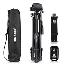 Load image into Gallery viewer, 72-inch Camera Tripod, UBeesize Portable Aluminum Alloy Tripod & Monopod with Wireless Remote Shutter, Professional Travel Video Tripods with Carry Bag & Phone Holder for DSLR Cameras, Cell Phones.