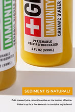 Load image into Gallery viewer, Immunity Booster - Organic Ginger Shots with Turmeric, Ginger Juice, Lemon Juice, Orange Juice & Cayenne Pepper | Wellness Shots | Cold-Pressed | Anti Inflammatory | Digestive Aid | Natural Energy