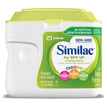 Load image into Gallery viewer, Similac For Spit-Up, Easy-to-Digest Infant Formula, Reduces Frequency of Spit-Up, Supports Brain & Eye Development, Non-GMO, Powder, 22.5-oz Tub