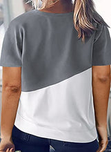 Load image into Gallery viewer, Biucly Womens Plus Size Tops Summer Casual Sexy Short Sleeve Crewneck Leopard Print Graphic Tees Oversized T Shirts,US 14-16(1X),Panther,White