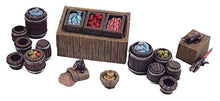 Load image into Gallery viewer, War World Gaming Fantasy Village Street Market Stall and Barrels Set – 28mm Heroic Scale Wargaming Terrain Model Diorama Scenery Wargame Tabletop Medieval Battle Wargame Battleboard