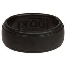 Load image into Gallery viewer, proof Men's Silicone Wedding Ring Protects Your Hands & Proves Your Commitment with Unique, Sleek Design for Your Active Lifestyle (Black, 13)
