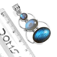 Load image into Gallery viewer, Natural Labradorite Pendant 925 Sterling Silver Handmade Jewelry