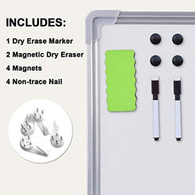 Load image into Gallery viewer, Magnetic Whiteboard, GALSOAR 48x36 Inches Ultra Slim, Lightweight Magnetic Dry Erase Board, Accessories, Silver Aluminium Frame, Includes White Board Pen, Pen Tray, Eraser, 4 Magnets