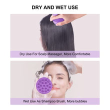 Load image into Gallery viewer, SetSail 2 Pack Shower Body Brush with Bristles and Loofah & Hair Scalp Massager Shampoo Brush, Long Handle Back Scrubber for Shower, Soft Silicone Hair Scalp Scrubber, Dry and Wet Hair Brush