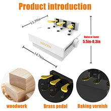 Load image into Gallery viewer, HOSEYIN Wood Adjustable Lifting Piano Pedal Extender Bench for Kids, Height Adjustable Piano Foot Pedal,Design with 3 Pedal(Bright White)