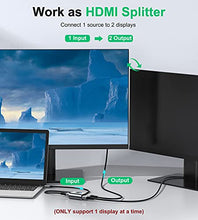 Load image into Gallery viewer, HDMI Switch 4k@60hz Splitter, GANA Aluminum Bidirectional HDMI Switcher 2 in 1 Out, Manual HDMI Hub Supports HD Compatible with Xbox PS5/4/3 Blu-Ray Player Fire Stick Roku (1 Display at a Time)