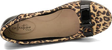 Load image into Gallery viewer, Clarks Women's Flores Poppy Pump, Tan Leopard Suede, 6 M US