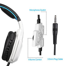 Load image into Gallery viewer, Xbox One PS4 Headset,Sades SA920 3.5mm Wired Over Ear Stereo Gaming Headphones with Microphone for PC iOS Computer Gamers Smart Phones Mobiles(White Black)