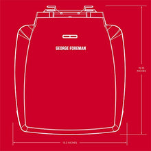 Load image into Gallery viewer, George Foreman GR380FB Classic Plate Grill and Panini Press, 8-Serving, Black