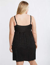 Load image into Gallery viewer, Motherhood Maternity Women's Maternity Lace Trim Nursing Nightgown, Black/White dot, Small