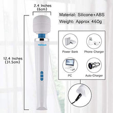 Load image into Gallery viewer, Helisun Magic Massager Rechargeable Cordless Wand Massager USB Charging 8 Speeds and 20 Frequencies Handheld Electric Back Massagers for Neck and Back Quiet