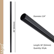 Load image into Gallery viewer, Myard 36 Inches Grooved Classic Hollow Round Aluminum Deck Balusters for Deck Railing Porch (50-Pack, Matte Black)