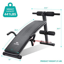 Load image into Gallery viewer, Sit Up Bench Workout Ab Exercise For Home Gym, MaxKare Multifunctional Bench Press Recline Adjustable