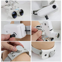 Load image into Gallery viewer, Dental Binocular Loupes Glasses Head Band Magnifier with LED Light 3.5X-420 Optical
