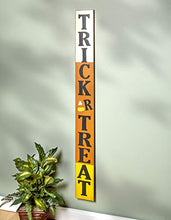 Load image into Gallery viewer, The Lakeside Collection 5' Trick or Treat Wall Leaning Sign for Halloween with Tri-Color Background