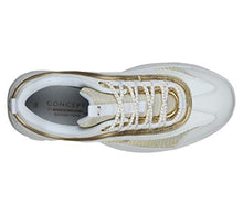 Load image into Gallery viewer, Concept 3 by Skechers Women's Beyond Fresh Lace-up Fashion Sneaker, White/Gold, 8 Medium US