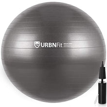 Load image into Gallery viewer, URBNFit Exercise Ball (Multiple Sizes) for Fitness, Stability, Balance & Yoga Ball - Workout Guide & Quick Pump Included - Anti Burst Professional Quality Design