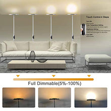 Load image into Gallery viewer, 2PCS, 1Silvery Grey+1Black, JOOFO Floor Lamp,30W/2400LM Sky LED Modern Torchiere 3 Color Temperatures Super Bright Floor Lamps-Tall Standing Pole Light with Remote & Touch Control