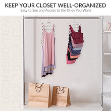 Load image into Gallery viewer, ZEDODIER Tank Tops Hangers,Bra Hanger 2 Pack Metal Space Saving Hanger Closet Organizer for Tank Tops, Bras, Camisoles, Scarfs or Belts