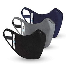 Load image into Gallery viewer, Safe+Mate x Case-Mate - Cloth Face Mask - Washable & Reusable - Adult S/M - Cotton - with Filter - 3 Pack - Black/Navy/Gray (SM043264)