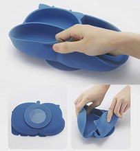 Load image into Gallery viewer, Baby Silicone Suction Plate,Toddler Divided Dish,Kids Silicone Placemat Fits Most Highchair Trays, Microwave Dishwasher Safe (Blue)