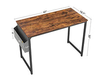 Load image into Gallery viewer, CubiCubi Computer Desk 47" Study Writing Table for Home Office, Industrial Simple Style PC Desk, Black Metal Frame, Rustic