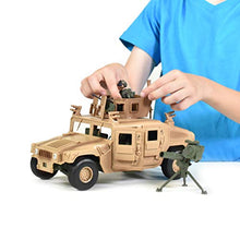 Load image into Gallery viewer, Sunny Days Entertainment M1114 Up-Armored Humvee – Vehicle Playset with Action Figure and Realistic Accessories | 9 Piece Military Toy Set for Kids – Elite Force