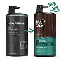 Load image into Gallery viewer, Every Man Jack Sea Minerals + Citron Mens 3-in-1 All Over Wash for All Skin and Hair Types - Notes of Sea Mineral, Bergamot, Citrus - Cleanse, Nourish, and Protect Your Skin and Hair with Naturally Derived Soy Proteins, Aloe, Glycerin - 2 Bottles
