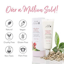 Load image into Gallery viewer, 100% Pure Coffee Bean Caffeine Eye Cream Refresh & Hydrate Under Eye Treatment Reduce Puffiness, Dark Circles, Wrinkles with Green Tea, Rose Hip, Vitamin E - Youthful Vibrant Eyes - Vegan - 1 oz